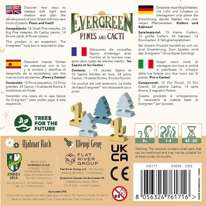 Horrible Guild: Evergreen: Pines and Cacti Expansion - Set of 2 Modular Expansions, Tree Growing Abstract Strategy Board Game, Ages 8+, Players