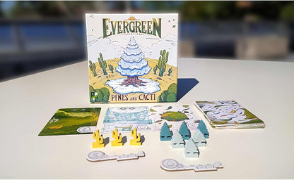 Horrible Guild: Evergreen: Pines and Cacti Expansion - Set of 2 Modular Expansions, Tree Growing Abstract Strategy Board Game, Ages 8+, Players