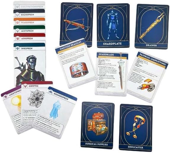 Stormlight Item Deck - Cosmere RPG by Brotherwise Games | 3-7 Players | 52 Item Cards & 9 Spren Cards | Ages 14+ |