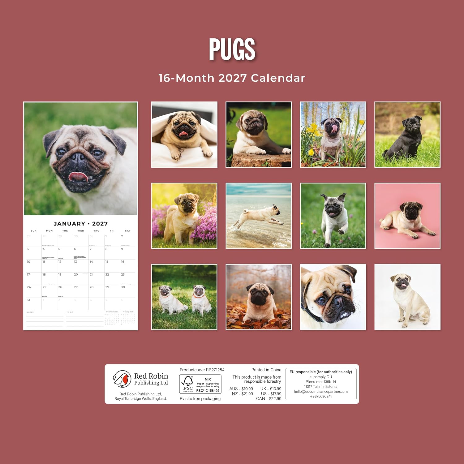 Camper Vans - 2026 Red Robin A5 Padded Diary Planner Retro Van Adventures