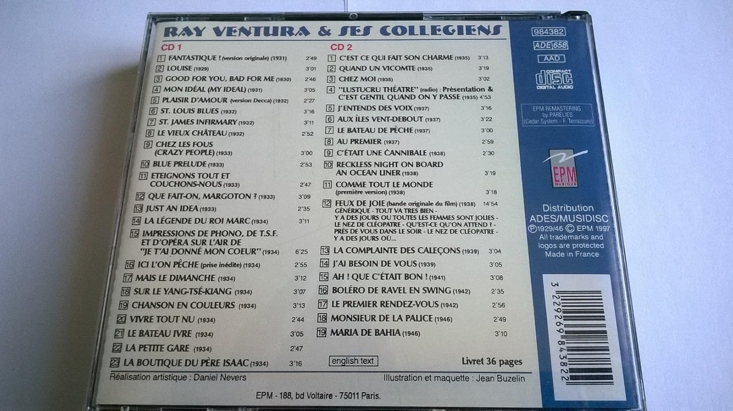 Ray Ventura Et Ses Collegiens Du Jazz A La Chansons 1929-1946
