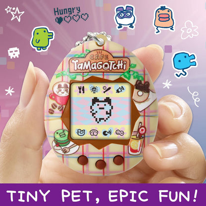 TAMAGOTCHI Bandai Original Tama Café Digital Pet | Nurture And Raise The Original Electronic Pet Japanese Kids Toys For Girls And Boys Make Great 90s Retro Gifts