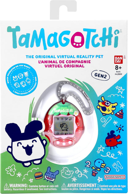 Bandai, Tamagotchi Virtueel huisdier, origineel Fresh Strawberry, meerkleurig, 42998, elektronisch speelgoed voor kinderen vanaf 8 jaar, je favoriete elektronische huisdier met nieuwe ontwerpen om te
