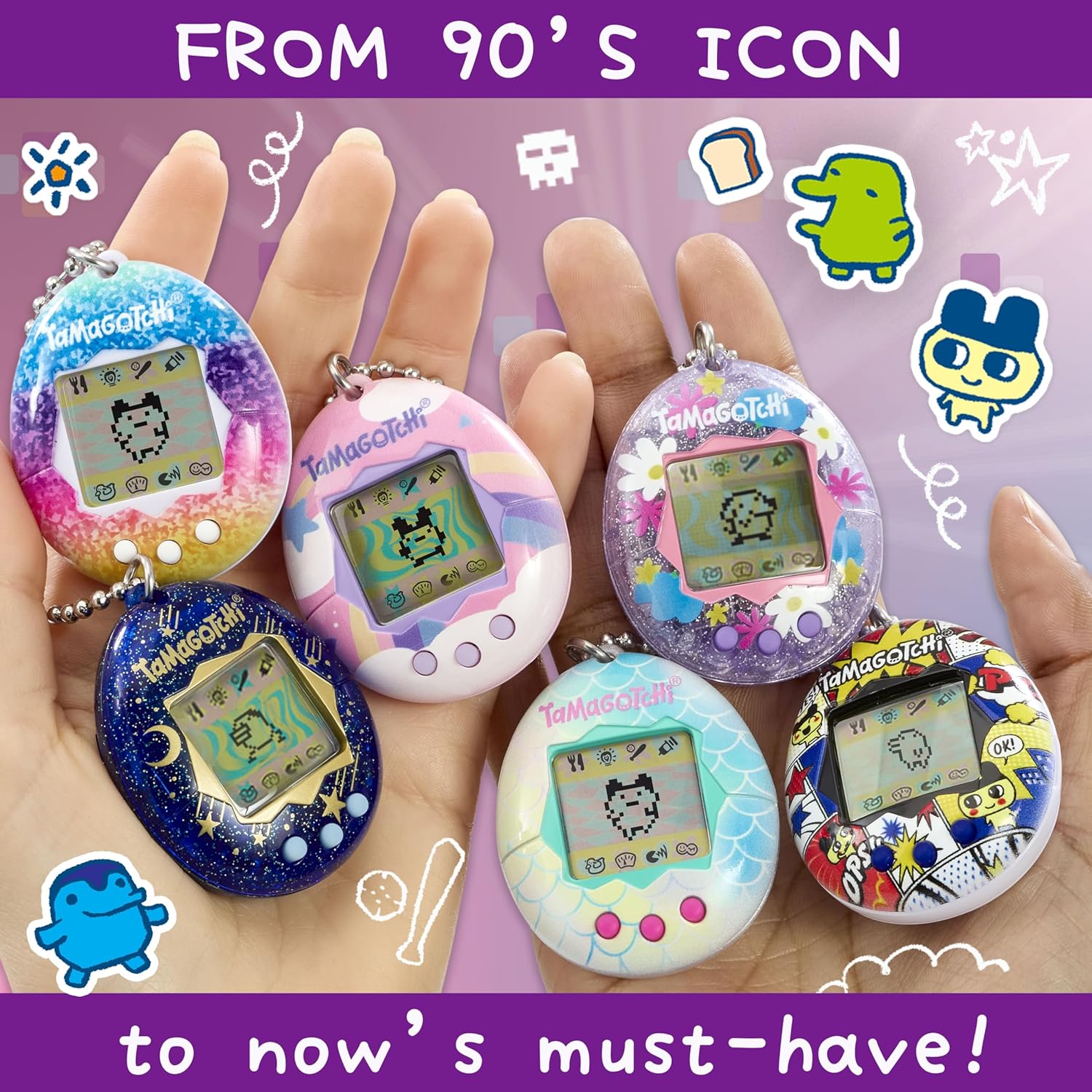Bandai Tamagotchi Original Angel Tiara Digital Pet | Nurture And Raise The Original Electronic Pet | Japanese Kids Toys For Girls And Boys Make Great 90s Retro Gifts
