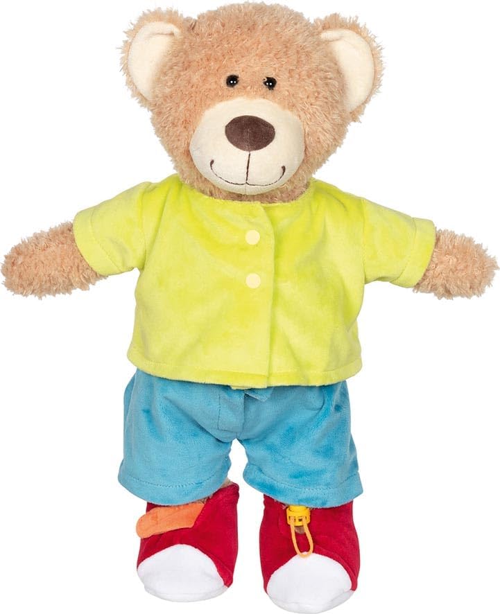 Goki - Goki Teddy Brommel Leren Aankleden Knuffel