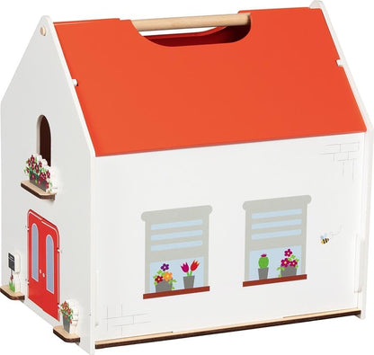 Goki - Goki Houten Draagbaar Poppenhuis met Accessoires