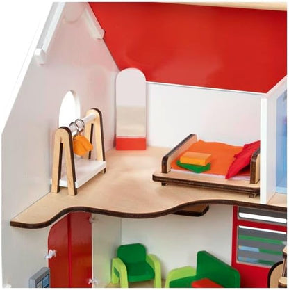 Goki - Goki Houten Draagbaar Poppenhuis met Accessoires