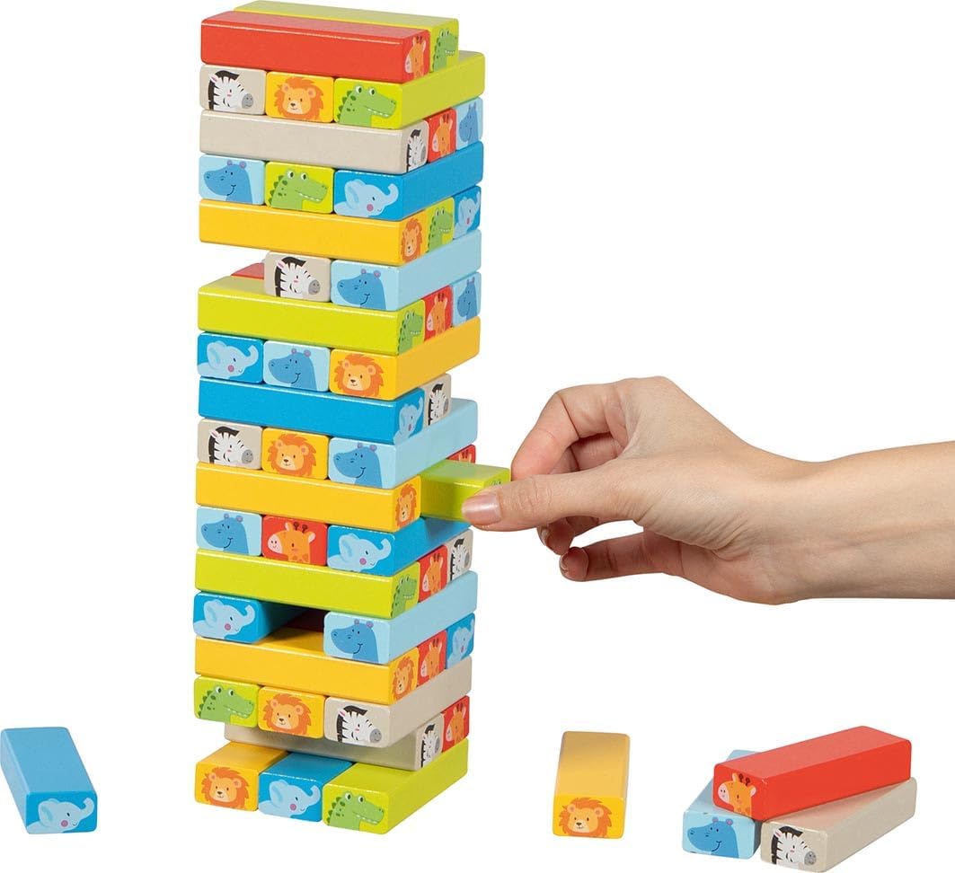 Goki - Goki Houten Stapelspel met Diermotieven