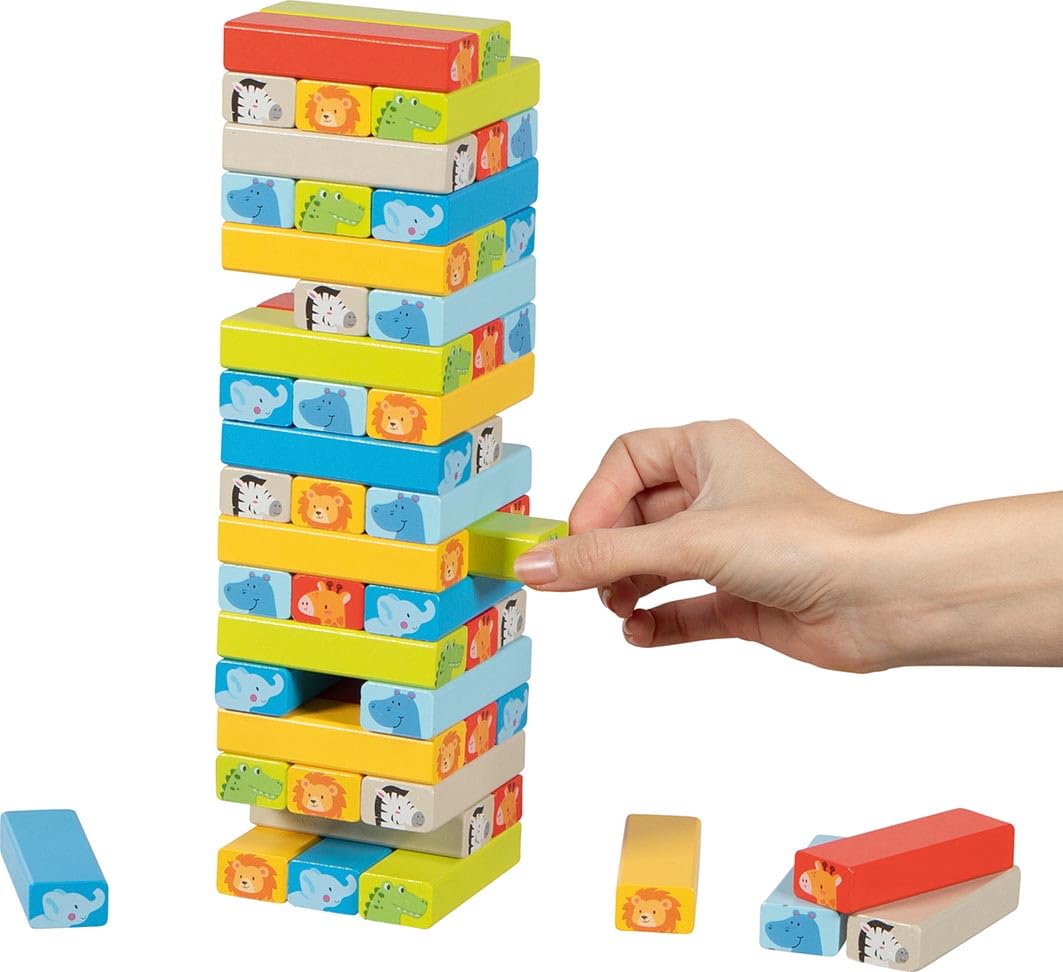 Goki - Goki Houten Stapelspel met Diermotieven