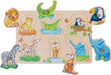 Goki - Goki Houten Achtergrond Noppenpuzzel Moeder en Baby 6st.