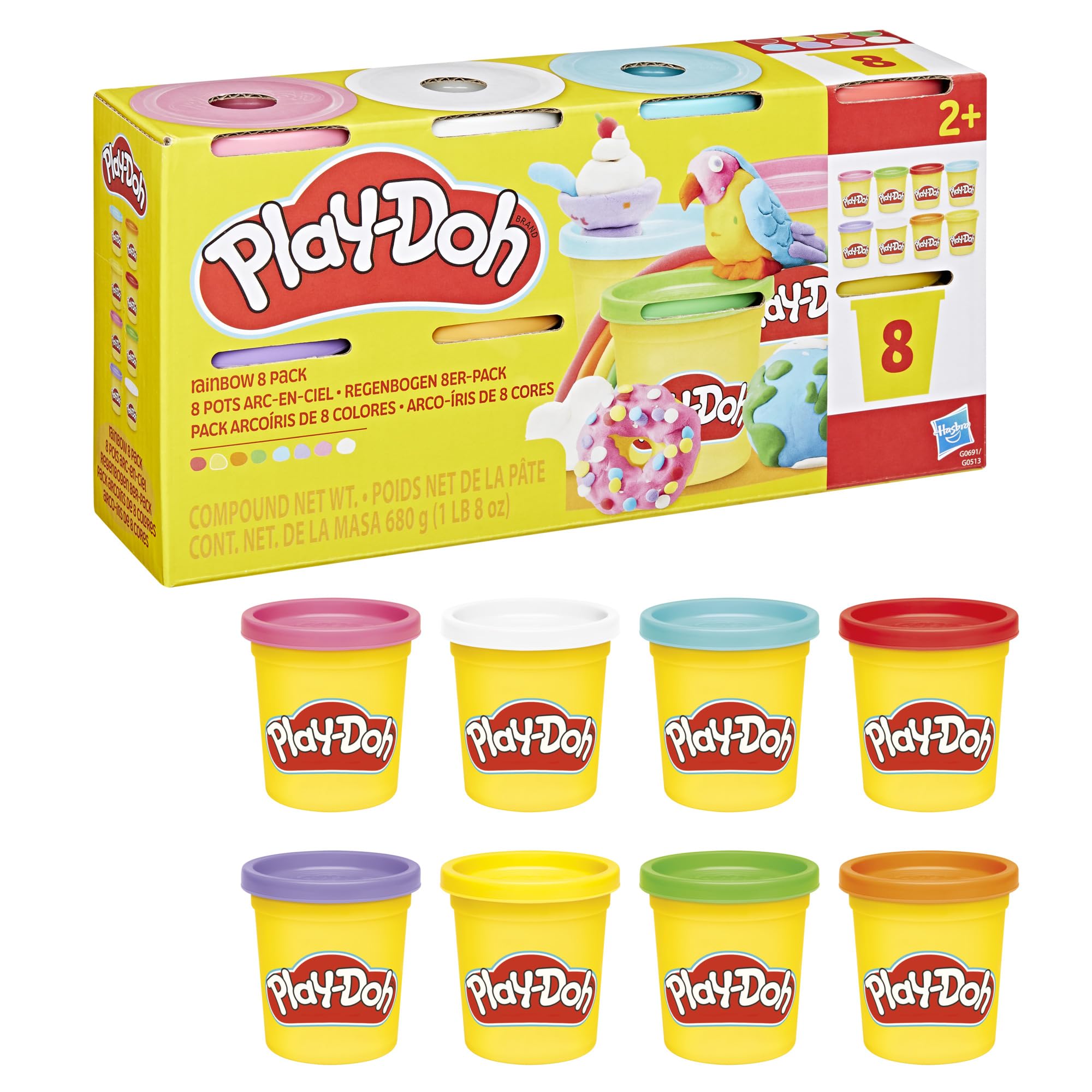 Play-Doh 8-pack 85 gram Regenboogkleuren