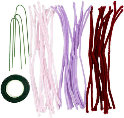 Mini Chenille Spider Lily Handmade Flower Kit | All Materials & Instructions by Filoro Crafts