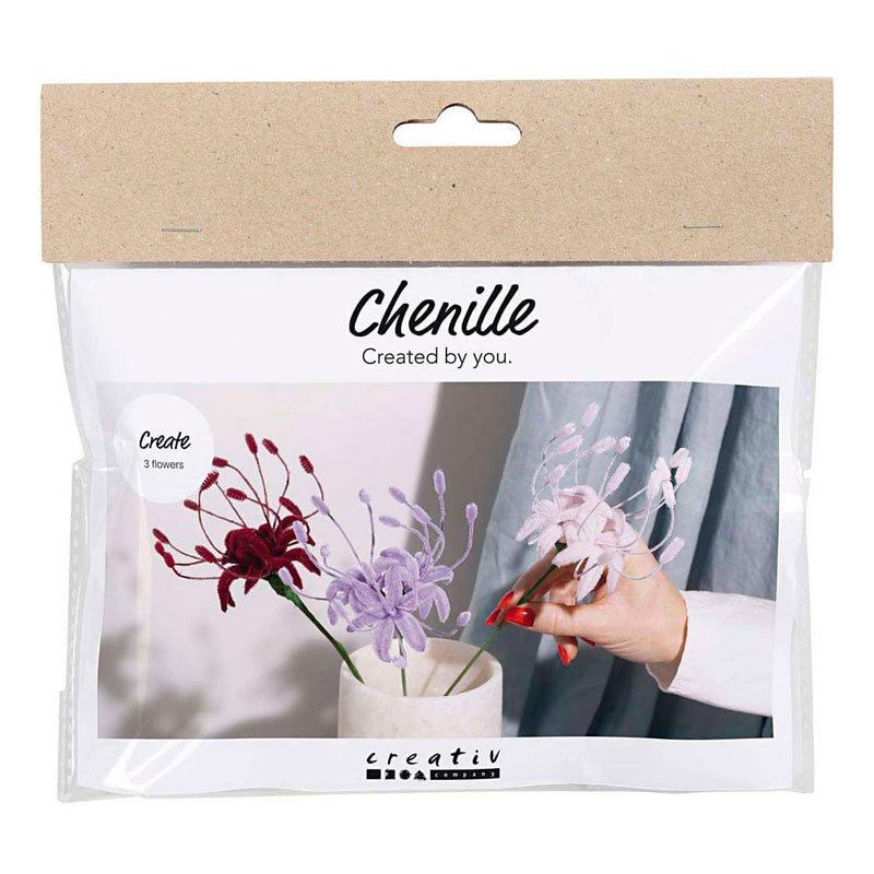 Mini Chenille Spider Lily Handmade Flower Kit | All Materials & Instructions by Filoro Crafts