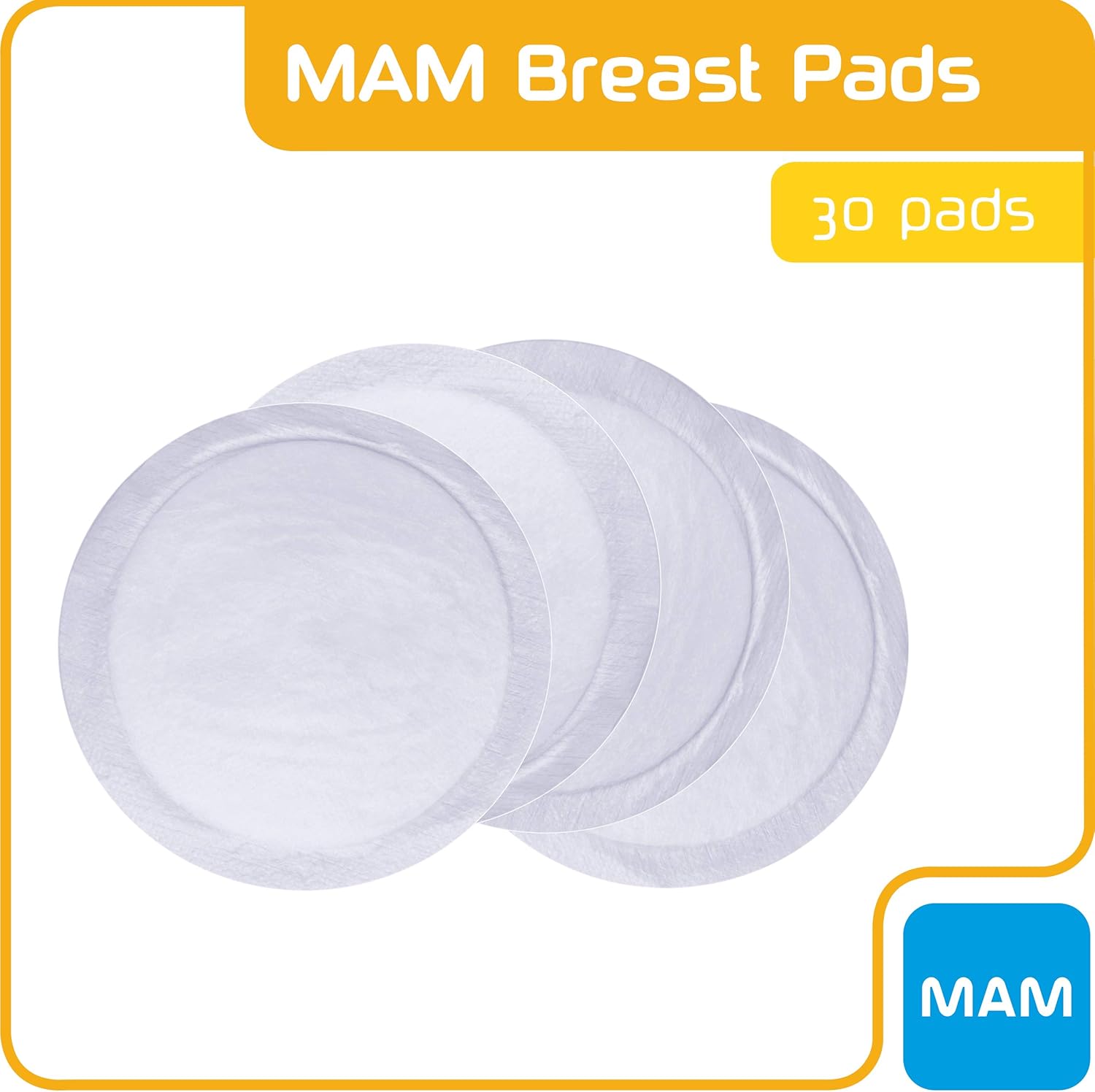 MAM Discrete en zelfklevende lactatiekoppen, extra absorberend en ventilerend, 30 stuks