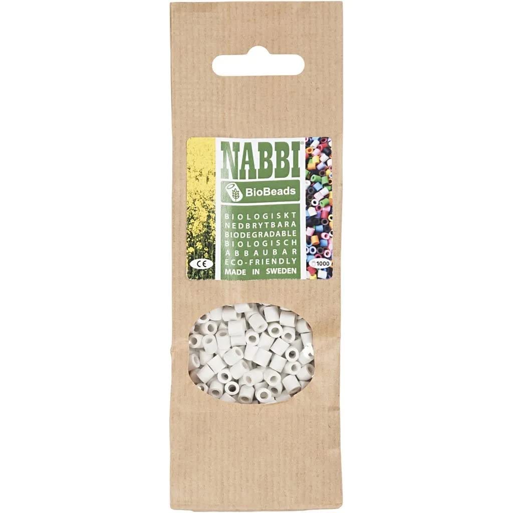 Creativ Company - NABBI BioBeads 5x5mm Wit - 1000st.