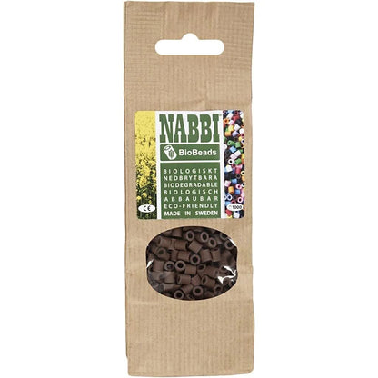 NABBI® BioBeadsbiologisch afbreekbaar1.000 stuks. Bruin nr. 53