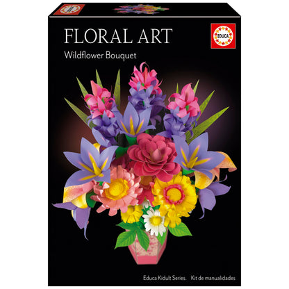 Educa - Boeket met wilde bloemen, knutselset voor het maken van negentien wilde bloemen van papier zonder lijm of schaar, vanaf 6 jaar (20141