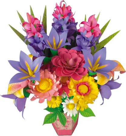 Educa - Boeket met wilde bloemen, knutselset voor het maken van negentien wilde bloemen van papier zonder lijm of schaar, vanaf 6 jaar (20141