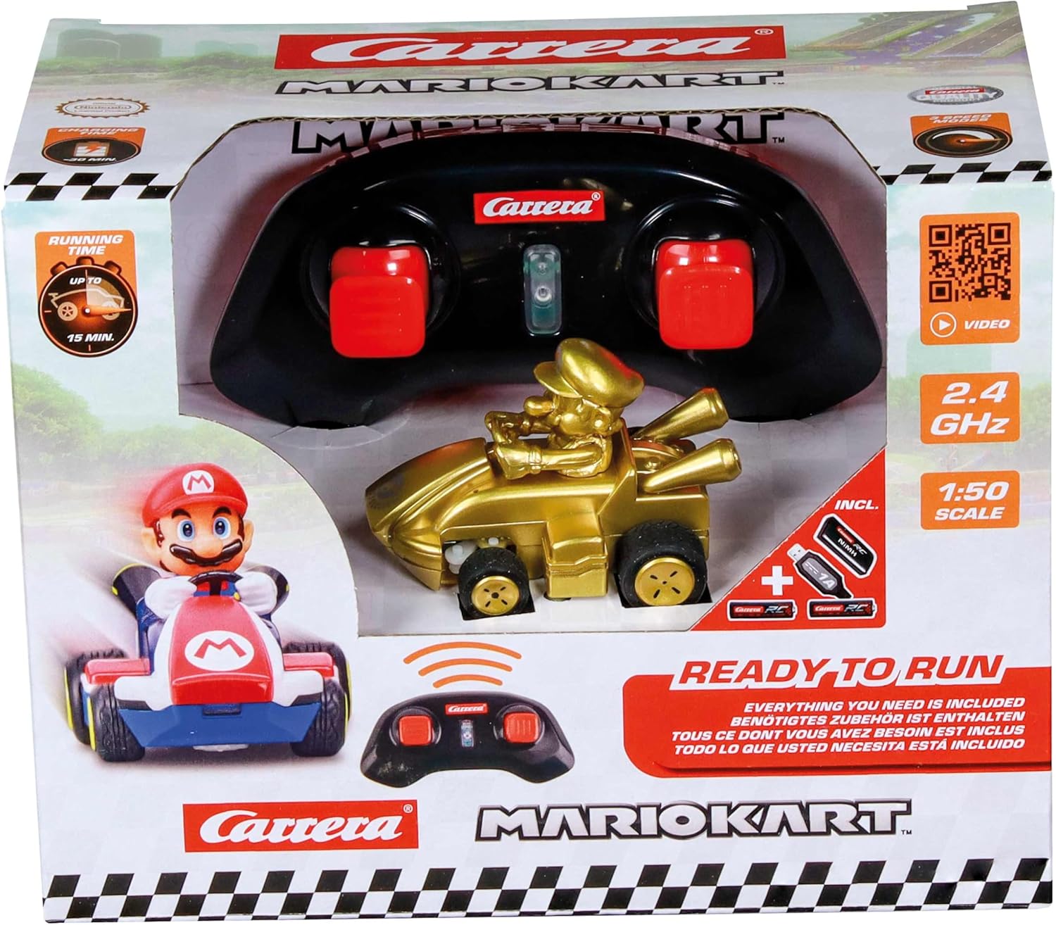 2.4GHz Mario Kart(TM) Mini RC, Mario - Or (Papier