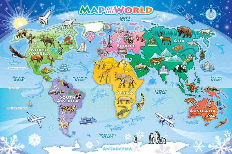 Cobblehill Puzzles Tray 35 World Map