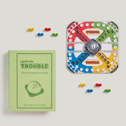 Trouble Vintage Bookshelf Edition Board Game, Ages 5+, 2-4 Players
