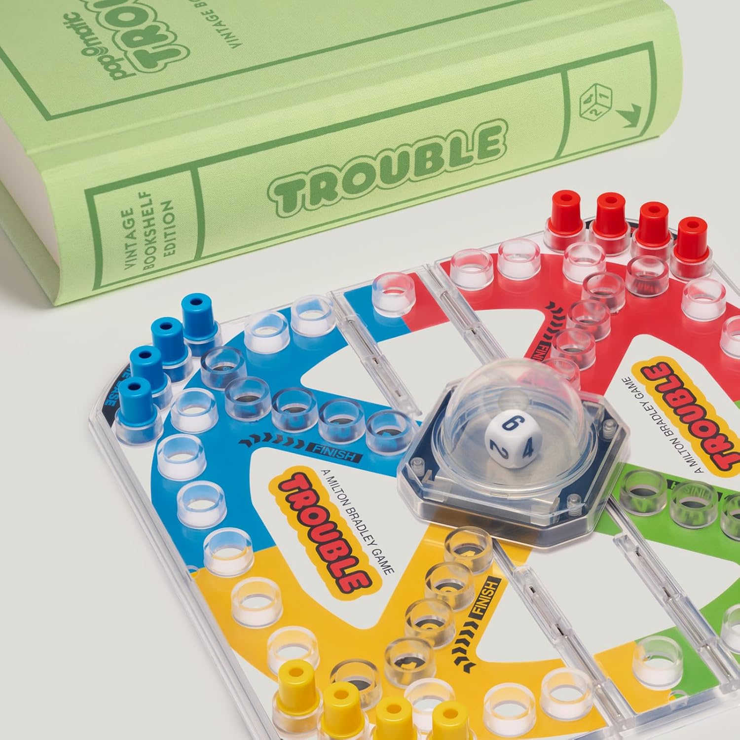 Trouble Vintage Bookshelf Edition Board Game, Ages 5+, 2-4 Players