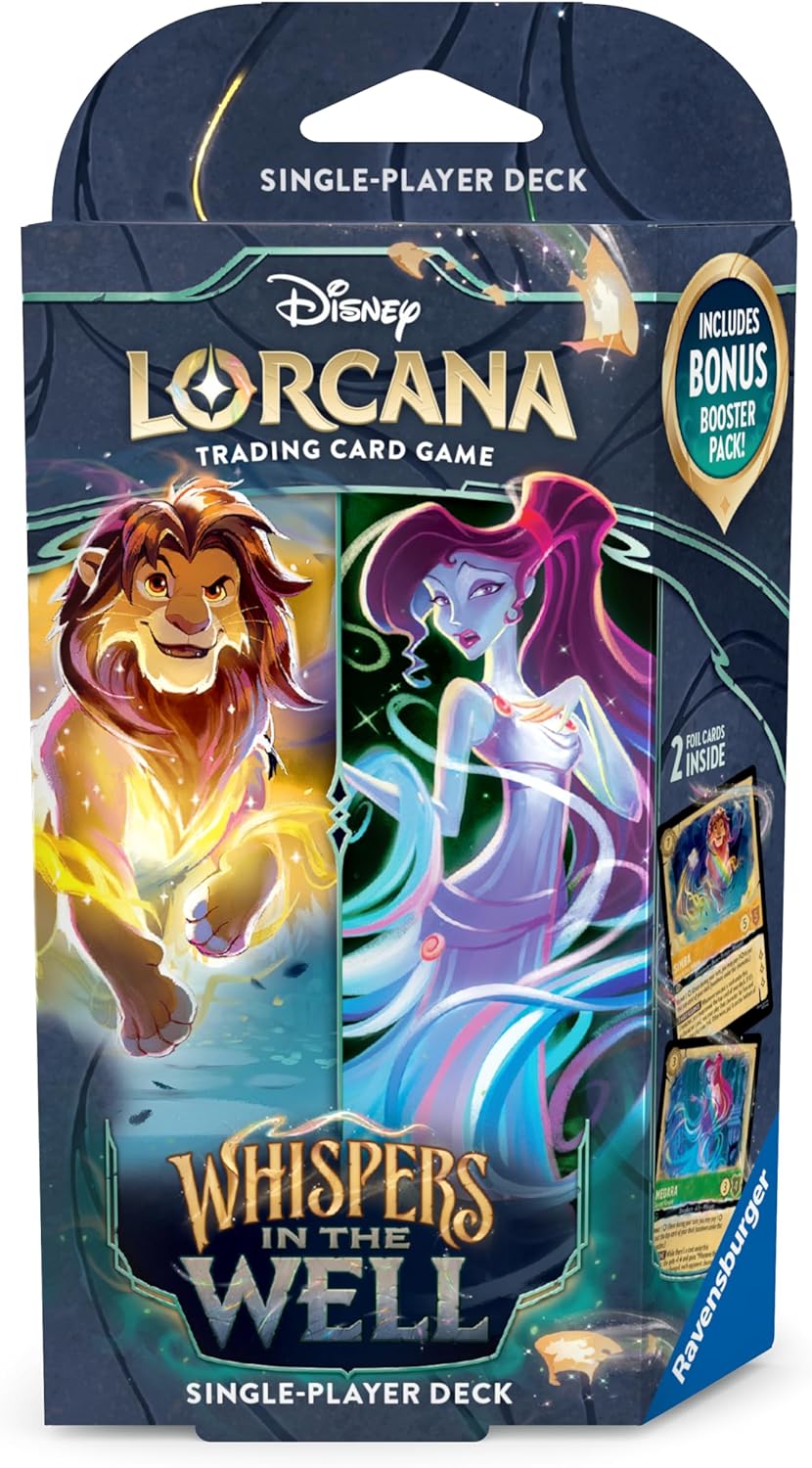 Ravensburger Disney Lorcana Trading Card Game for Adults and Kids Age 8 Years Up - Starter Deck A - Set 10: Whispers in the Well - Collectable TCG