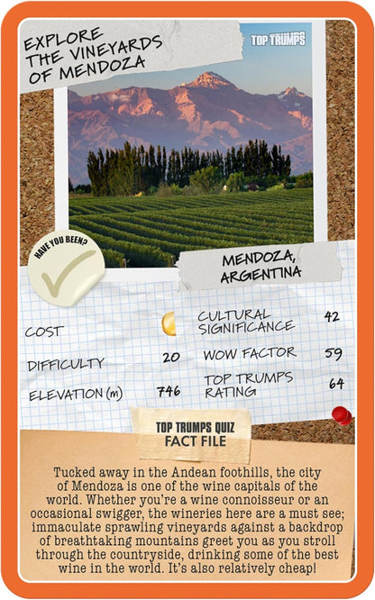 Top Trumps Backpackers' Bucketlist Learn all new stats and fascinating facts as you explore Backpackers' Bucketlist gift for ages 6 plus