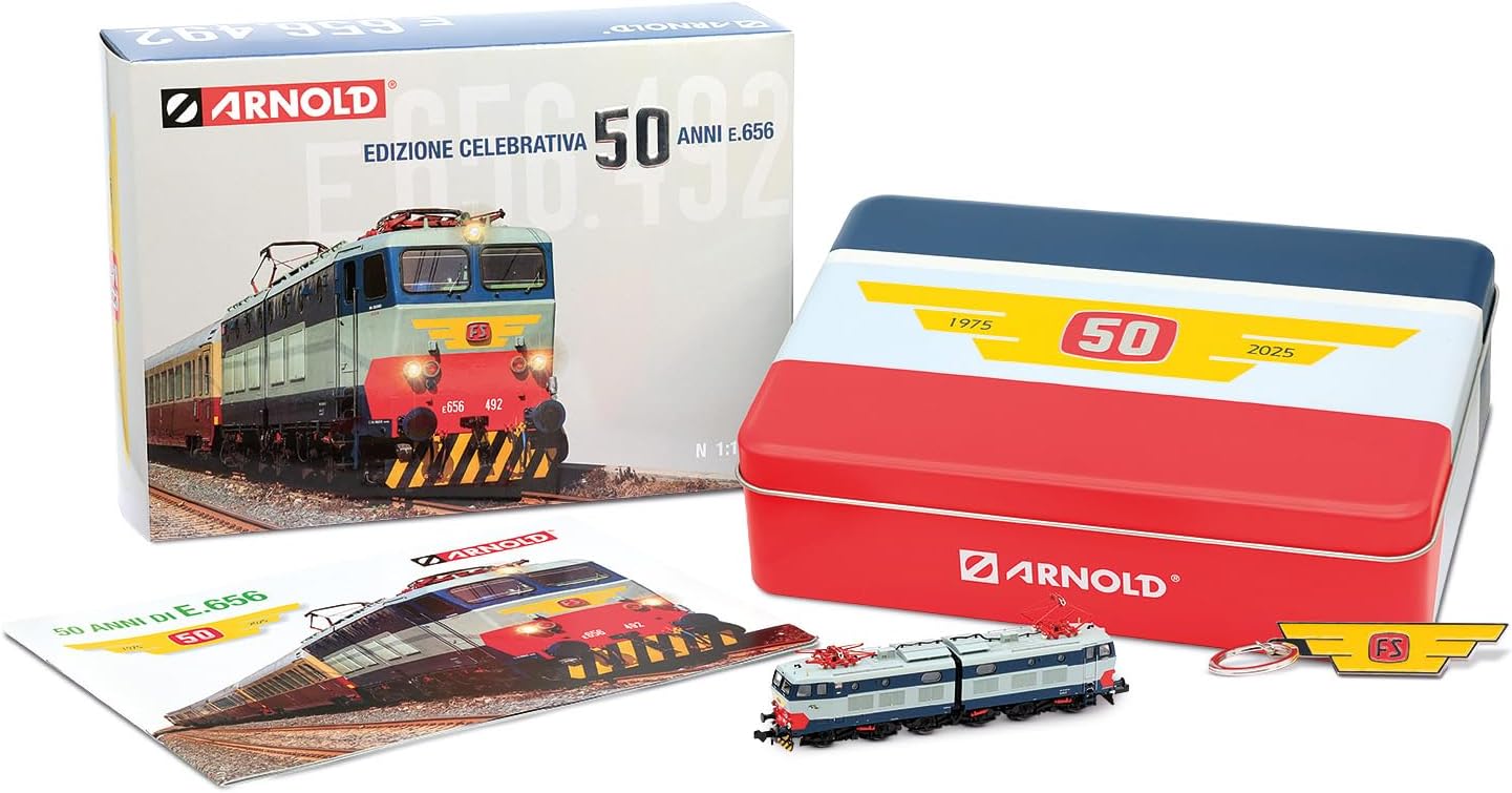 Arnold HN2645S FS, E.656 5th series, blue/grey livery, Fondazione FS, ep. VI, DCC Sound – 50 years of E.656 Locomotive - Electric
