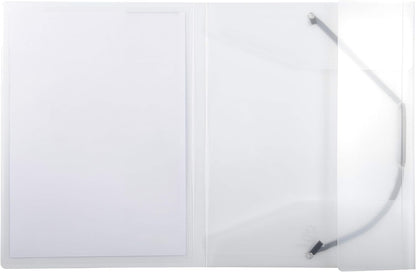 Exacompta - Ref 55188E - Kreacover Collection - Collection - Customisable PP Elastic Flap Folders - Suitable for A4 Documents, Translucent Polypropylene - Clear (Pack of 5