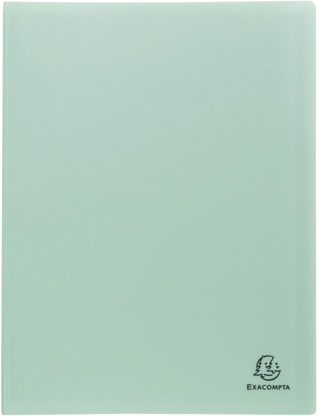 Exacompta - Ref 88439E - Pack of 3 Autentik Document Sleeves - 40 Grained Pockets - 80 Sheets - for A4 - Size 24 x 32 cm - Cover in Soft Recycled Polypropylene - 3 Assorted Colours