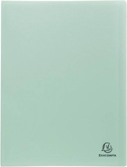 Exacompta - Ref 88439E - Pack of 3 Autentik Document Sleeves - 40 Grained Pockets - 80 Sheets - for A4 - Size 24 x 32 cm - Cover in Soft Recycled Polypropylene - 3 Assorted Colours