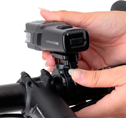 ZEFAL Bike Light Handlebar Mount Bike Light Bracket, Black, Ø22 to 52mm