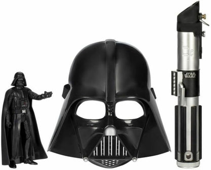 Pack Côté obscur Dark Vador, sabre laser rouge, masque Dark Vador et figurine de 15 cm, accessoire, des 4 ans, Star Wars