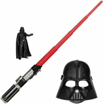 Pack Côté obscur Dark Vador, sabre laser rouge, masque Dark Vador et figurine de 15 cm, accessoire, des 4 ans, Star Wars