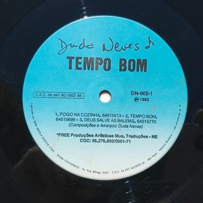 Duda Neves - Tempo Bom vinil 1992 | Disco de Vinil | Selo BMG Ariola Com Dedicatória
