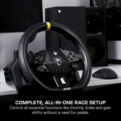 Turtle Beach Racer Sistema di volante wireless con licenza ufficiale per Xbox Series X|S, Xbox One e PC Windows - Connessione wireless stabile, fino a 30 ore di autonomia della batteria