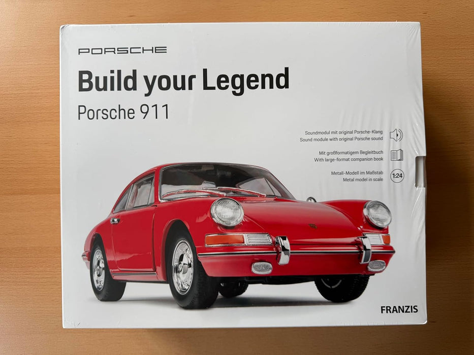 FRANZIS 67247 Porsche 911 Build Your Legend Detailed Model Kit Including Sound Module, LED Lighting, Accompaniment Book