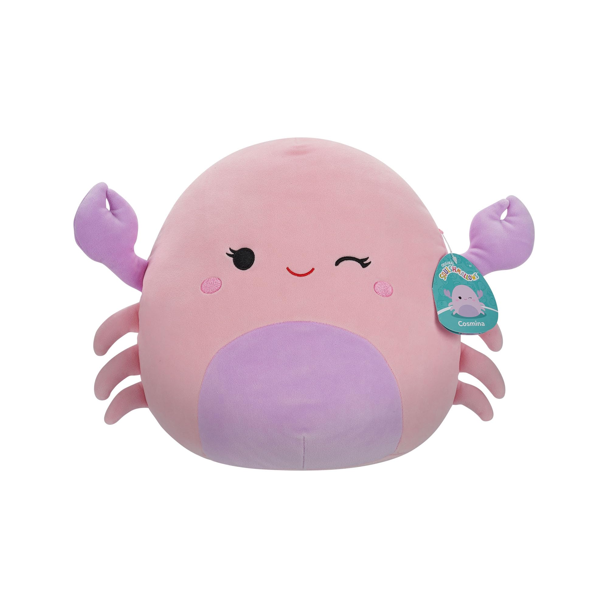 Squishmallows Original 12-Inch Cosmina the Winking Pink Crab | Collectable Cute Plush Toy, Cuddly Toys for Children, Soft Toys, Cute Teddies Suitable for Girls and Boys Ages 3