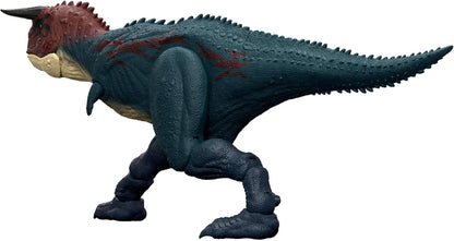 Mattel Jurassic World Dinosaur Action Figure, Running & Biting Carnotaurus with Roar Sounds, Charge N Chomp, Digital Play, JKG85