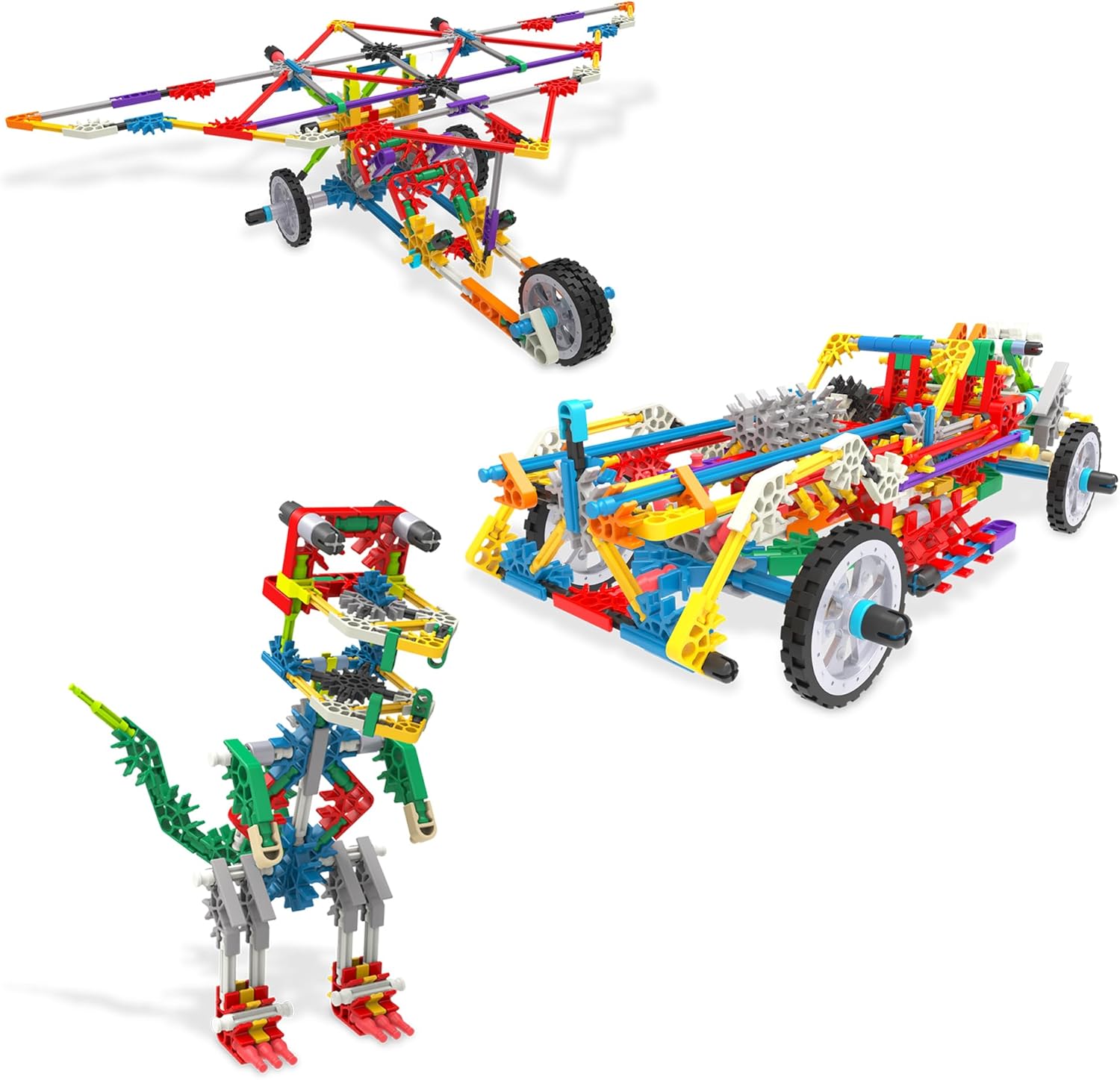 Basic Fun K'NEX Deluxe Building Set – 408 Piece STEM Kit with 80 Model Ideas & Storage Bag – Educational Construction Toy for Kids Aged 7+