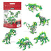 Basic Fun K'NEX Dynamic Dinos Building Set – STEM Construction Kit with 253 Pieces & Zipper Bag – Buildable Dinosaur Toys for Kids Aged 7+