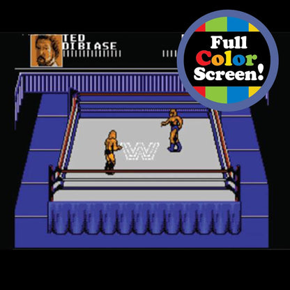 Basic Fun Arcade Classics Mini WWE – Retro Handheld Game with Joystick, Full-Colour Screen & Authentic Sound Effects – Batteries Included