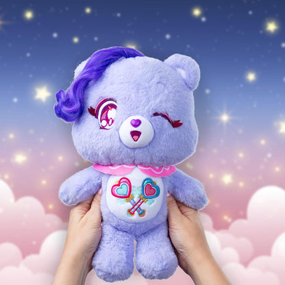 Basic Fun Care Bears 35cm Kindness Keepers Plush – Share Bear Eco-Friendly Soft Toy with Cute Expression & Belly Badge – Adorably Collectible Plush for Kids & Fans