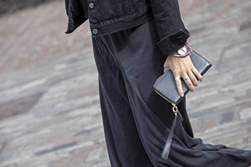 dbramante1928 - Portafoglio LA Purse con cerniera e scomparto per smartphone - In pelle Saffiano - Realizzato a mano