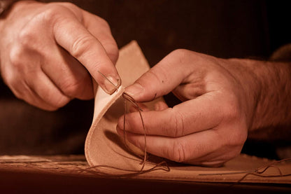dbramante1928 - Portafoglio LA Purse con cerniera e scomparto per smartphone - In pelle Saffiano - Realizzato a mano