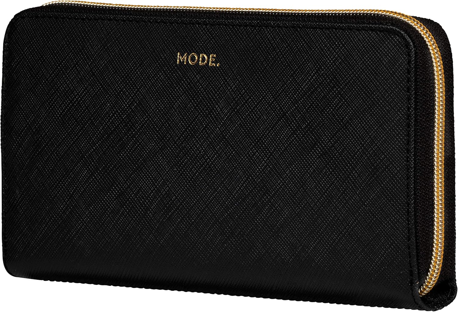 dbramante1928 - Portafoglio LA Purse con cerniera e scomparto per smartphone - In pelle Saffiano - Realizzato a mano