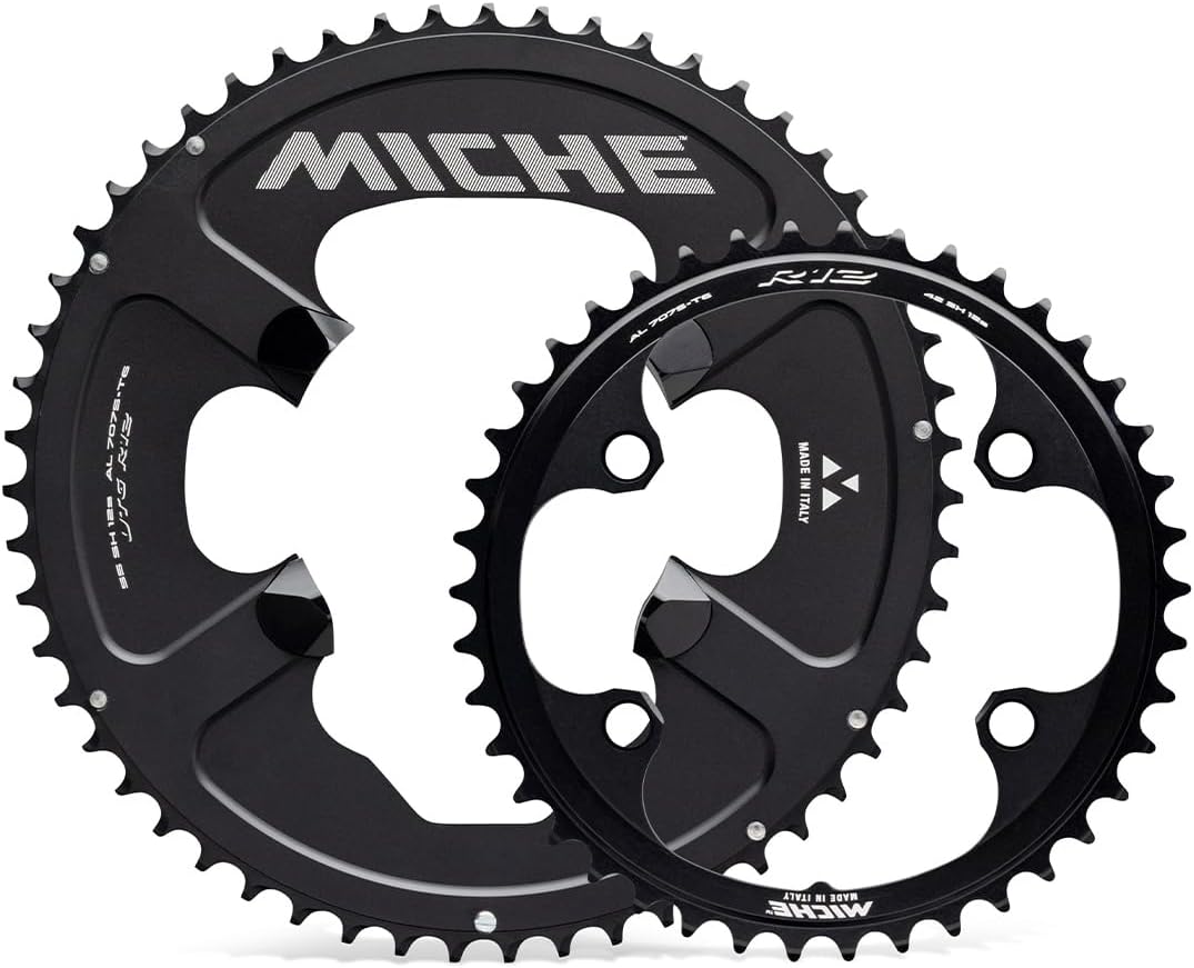 Miche UTG R92 12 Speed Chainring, Outer Chrainring Including Chainring Outer Nuts, Black, 54t