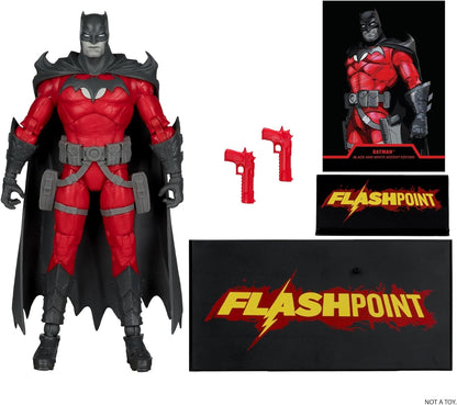 DC Multiverse Action Figure Batman (Flashpoint) (Black & White Accent Edition) (Gold Label) 18 cm