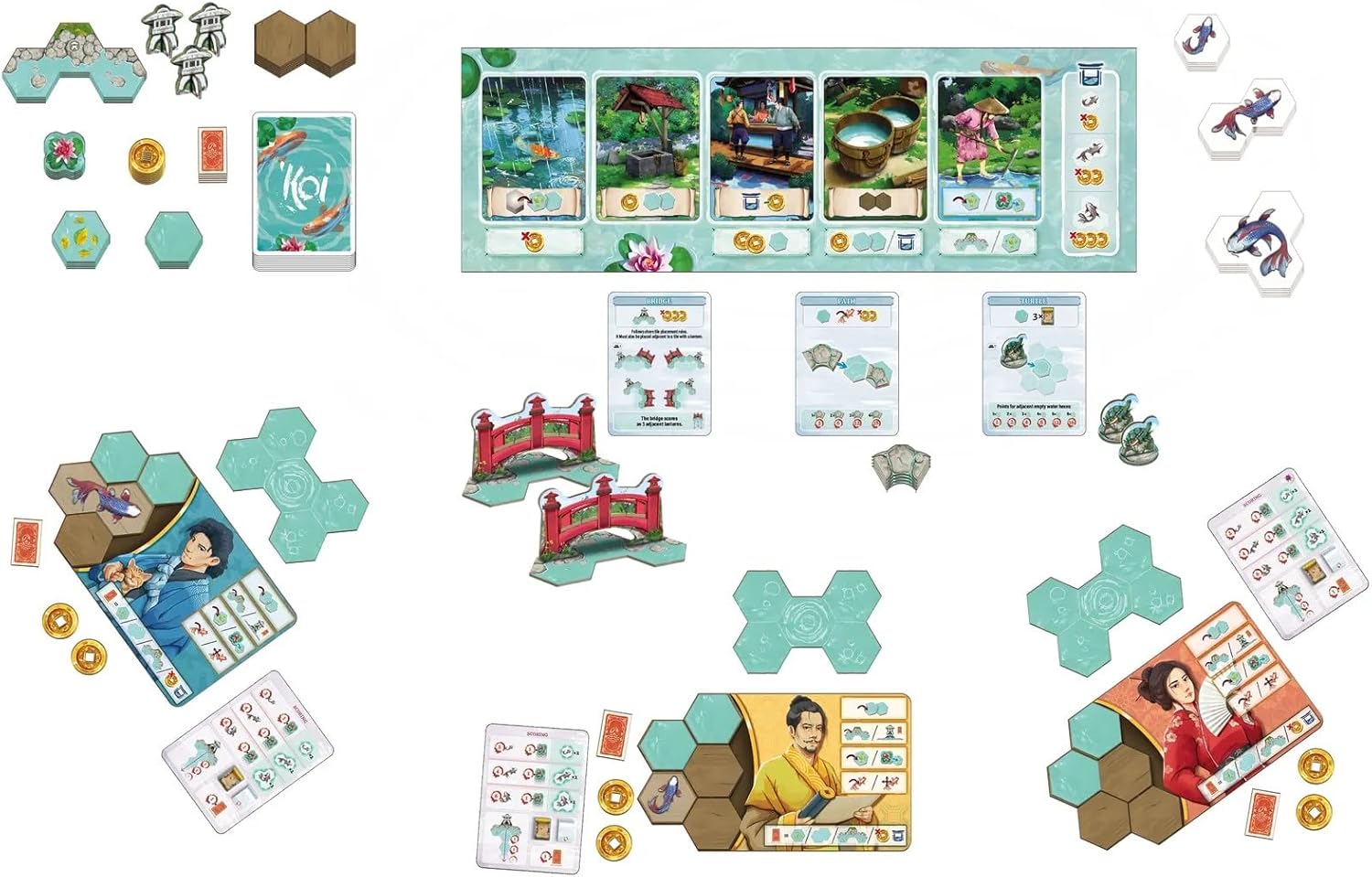 daVinci Editrice | Koi | Board Game | Ages 8+ | 1-4 Players | 45+ Minutes Playing Time